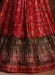 Red Patola Printed Choli Suit